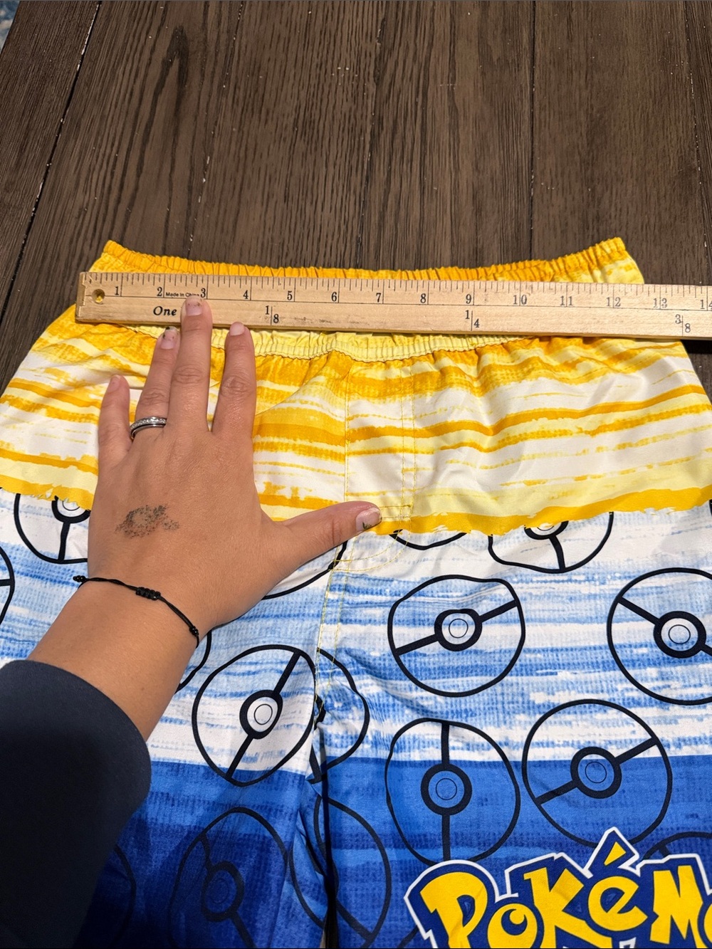 Pokemon Yellow and Blue Kids Swim Trunks - Picture 5 of 7
